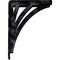 Ekena Millwork Nevio Wrought Iron Bracket, (Triple center brace), Antiqued Pewter 2"W x 7 1/2"D x 10"H BKTM02X07X10TNEAPW - alternate 3